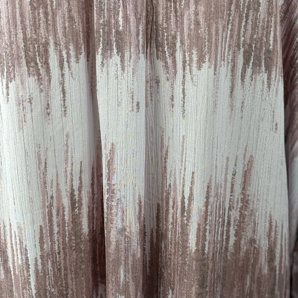 EMILY WONDER Mauve Artsy V Neck Abstract Print Tunic Top Blouse 2X New NWT - Picture 3 of 11